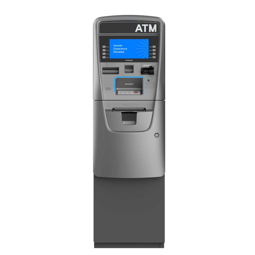 Front view of the Hyosung Halo II retail ATM